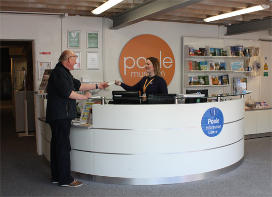 Poole Tourist information centre reception area 